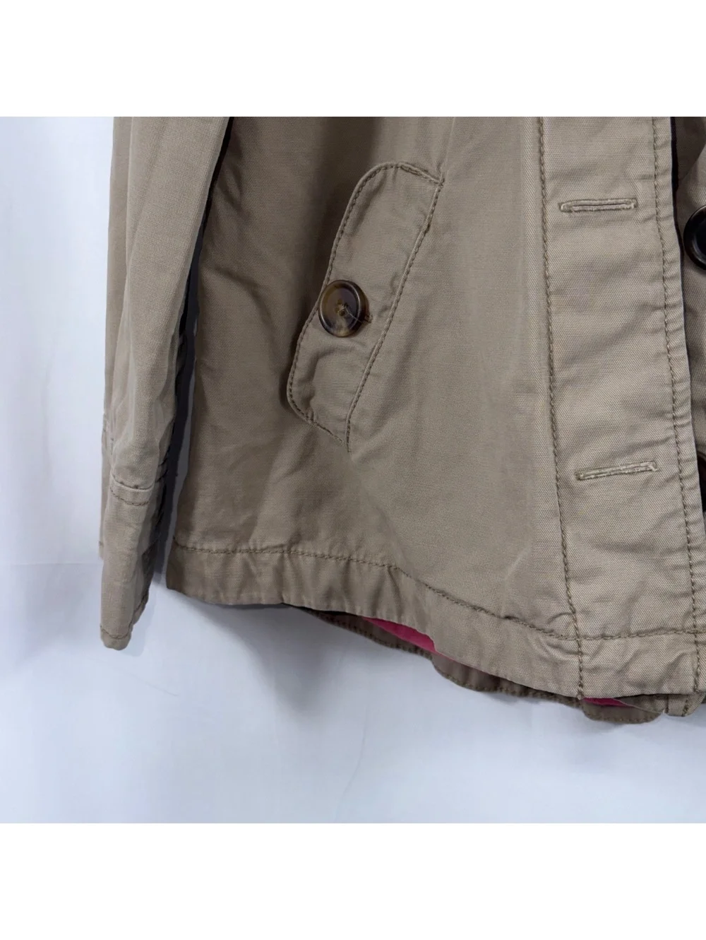 Gap Kids Girls S 6-7 Khaki Hooded Utility Jacket